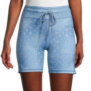 Max Studio Performance Barbados Print Bike Shorts NWT